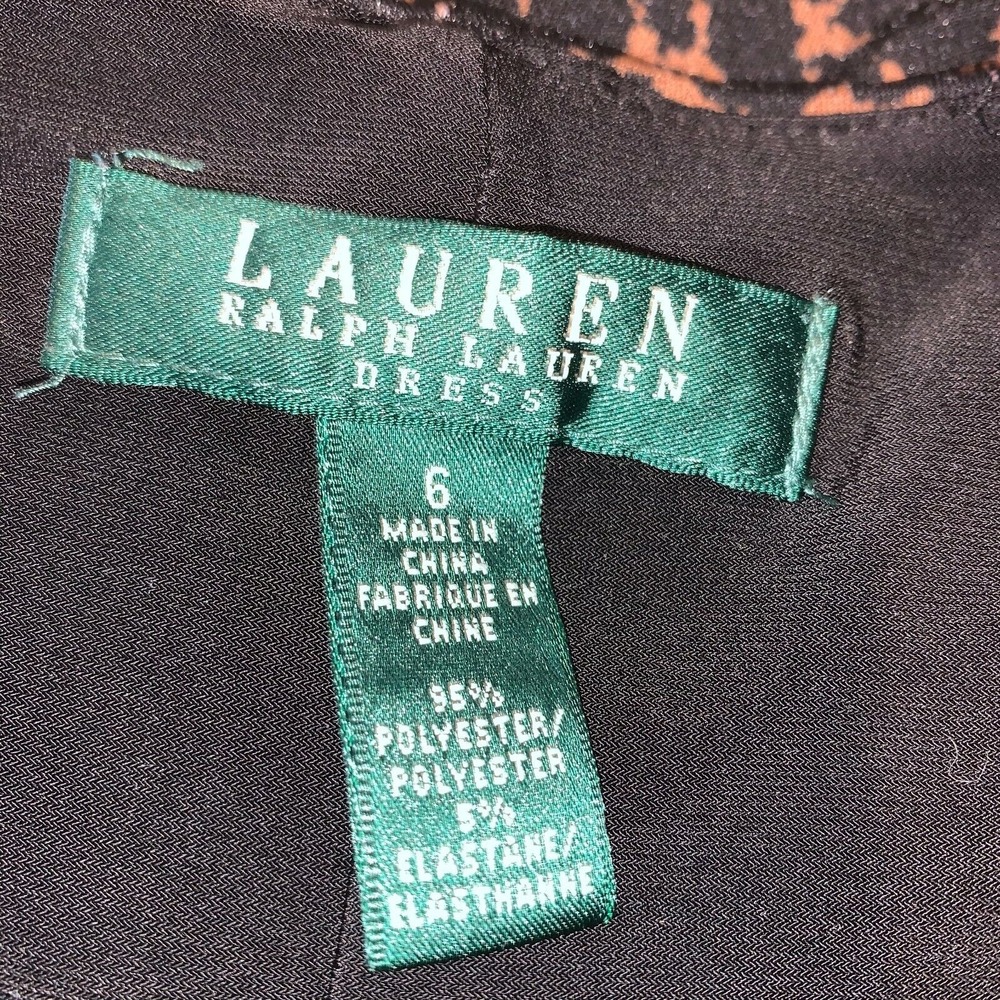 Lauren Ralph Lauren Animal Print side ruched jersey sheath 6 - Picture 5 of 5